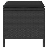 Garden Dining Set 3 pcs Black Poly rattan