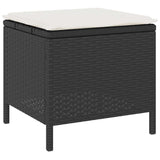 Garden Dining Set 3 pcs Black Poly rattan