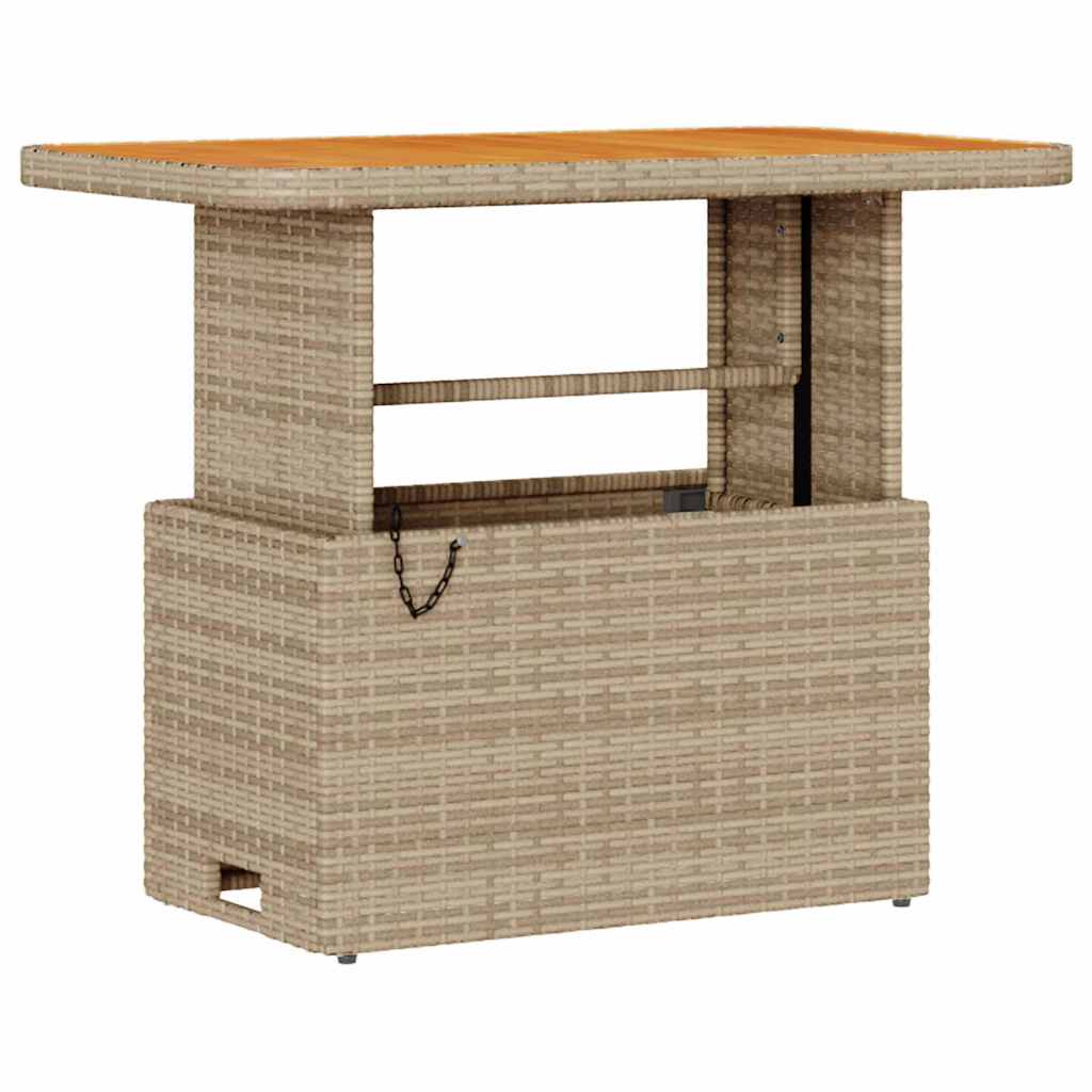 Garden Dining Set 3 pcs Beige Poly rattan