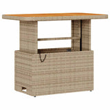 Garden Dining Set 3 pcs Beige Poly rattan