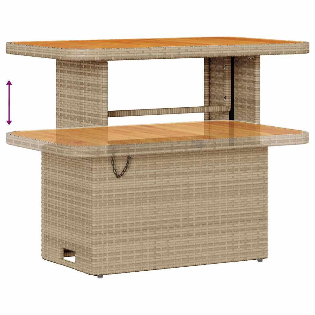 Garden Dining Set 3 pcs Beige Poly rattan
