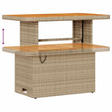 Garden Dining Set 3 pcs Beige Poly rattan