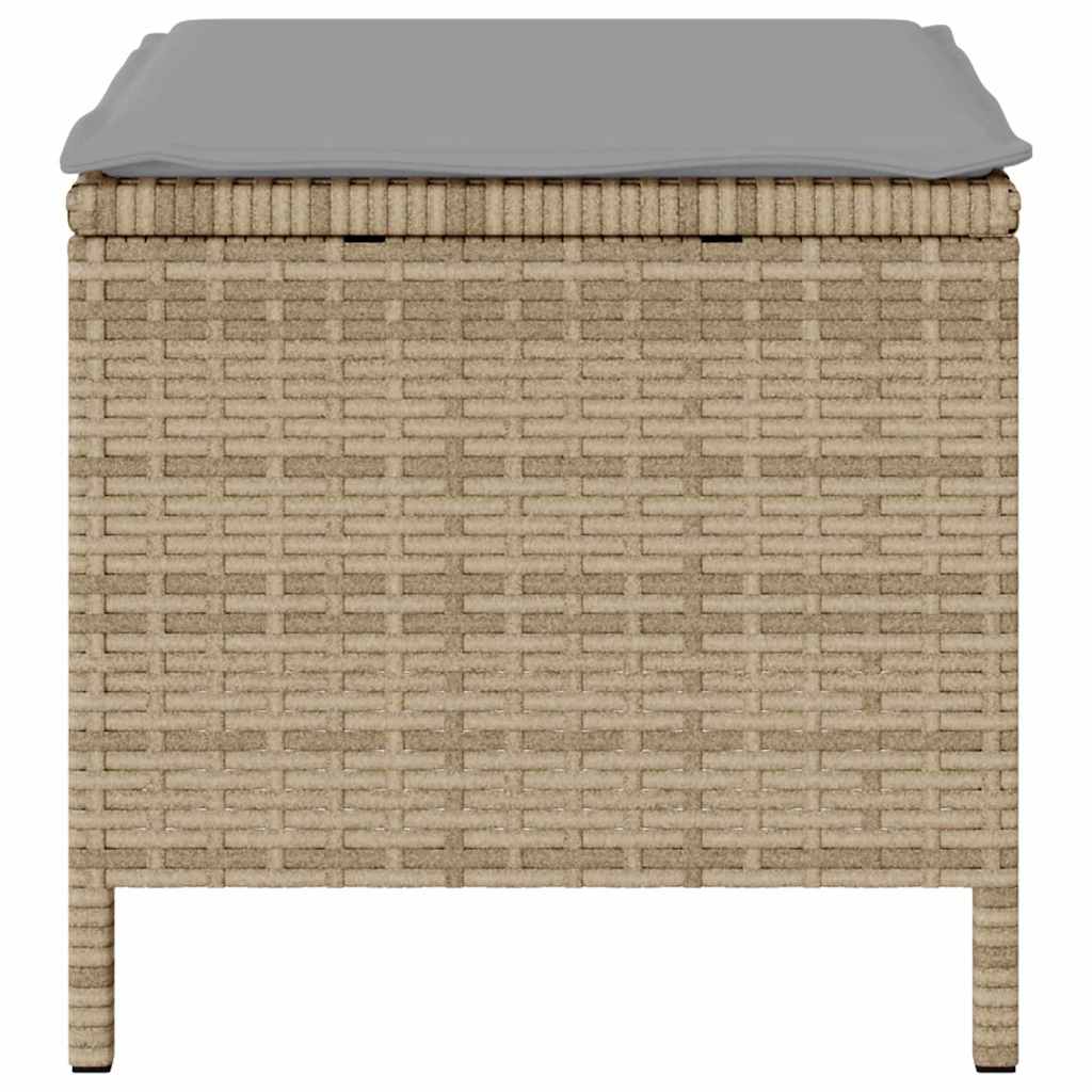 Garden Dining Set 3 pcs Beige Poly rattan