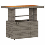 Garden Dining Set 3 pcs Grey Poly rattan