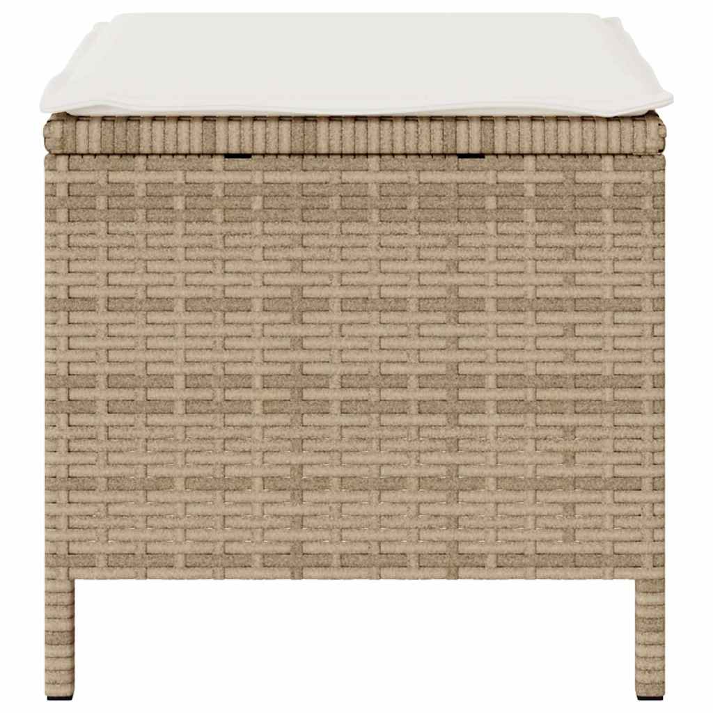 Garden Dining Set 4 pcs Beige Poly rattan