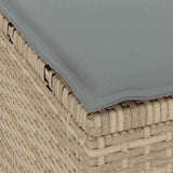 Garden Dining Set 4 pcs Beige Poly rattan
