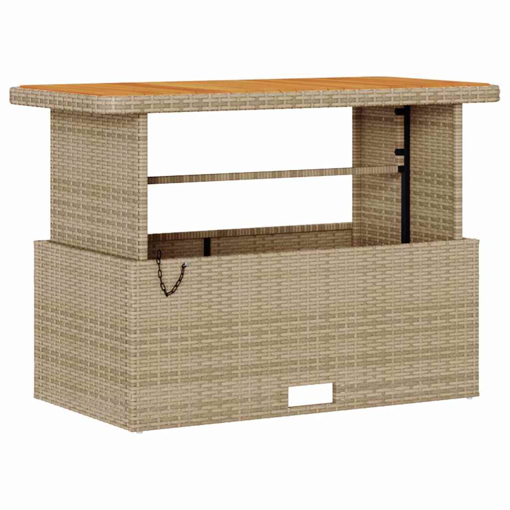 Garden Dining Set 4 pcs Beige Poly rattan