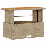 Garden Dining Set 4 pcs Beige Poly rattan
