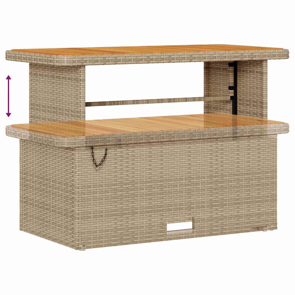 Garden Dining Set 4 pcs Beige Poly rattan