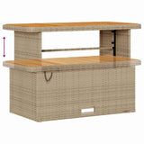 Garden Dining Set 4 pcs Beige Poly rattan