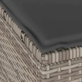 Garden Dining Set 4 pcs Grey Poly rattan