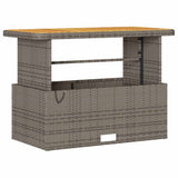 Garden Dining Set 4 pcs Grey Poly rattan