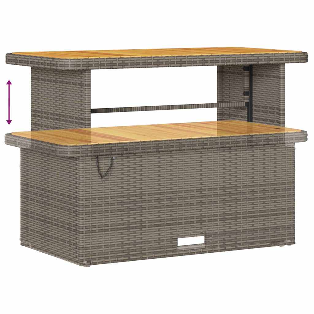 Garden Dining Set 4 pcs Grey Poly rattan