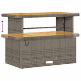 Garden Dining Set 4 pcs Grey Poly rattan