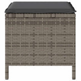 Garden Dining Set 4 pcs Grey Poly rattan