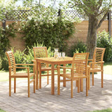 Stacking Garden Chair Brown 62.5 x 54.5 x 95.5 cm