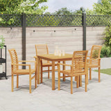 Stacking Garden Chair Brown 62.5 x 54.5 x 95.5 cm