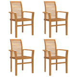 Stacking Garden Chair Brown 62.5 x 54.5 x 95.5 cm