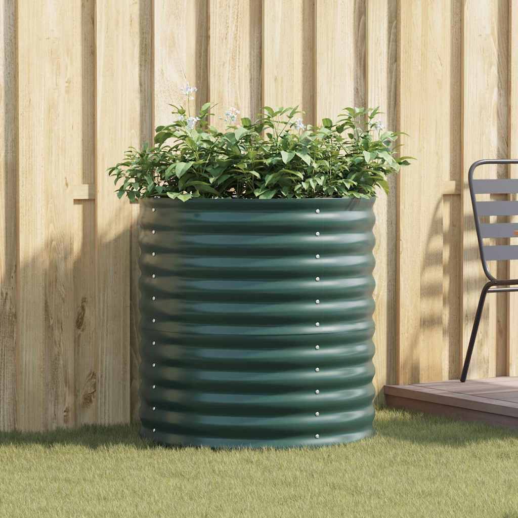 Garden Raised Bed Green 80 x 80 x 81 cm Steel