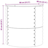 Garden Raised Bed Green 80 x 80 x 81 cm Steel