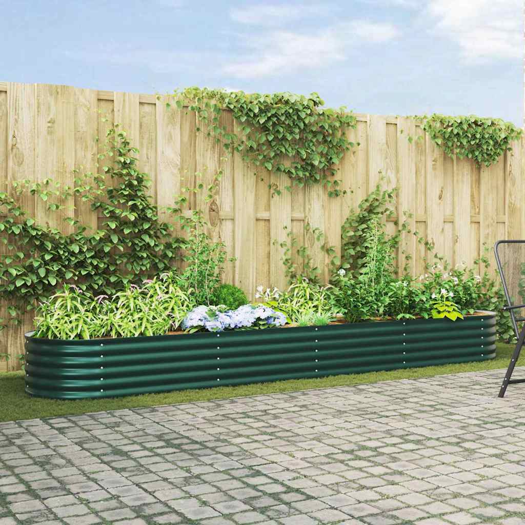 Garden Raised Bed Green 400 x 80 x 44 cm Steel