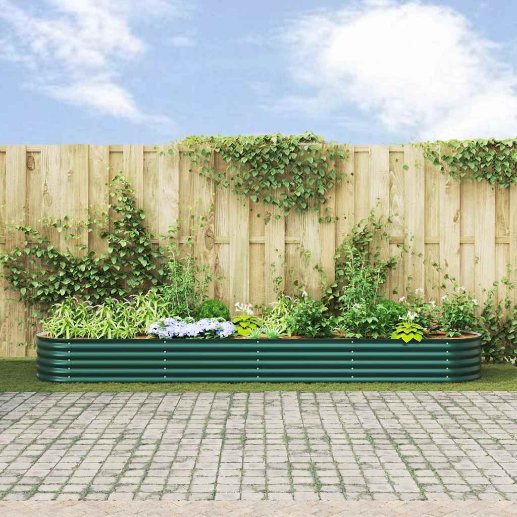 Garden Raised Bed Green 400 x 80 x 44 cm Steel