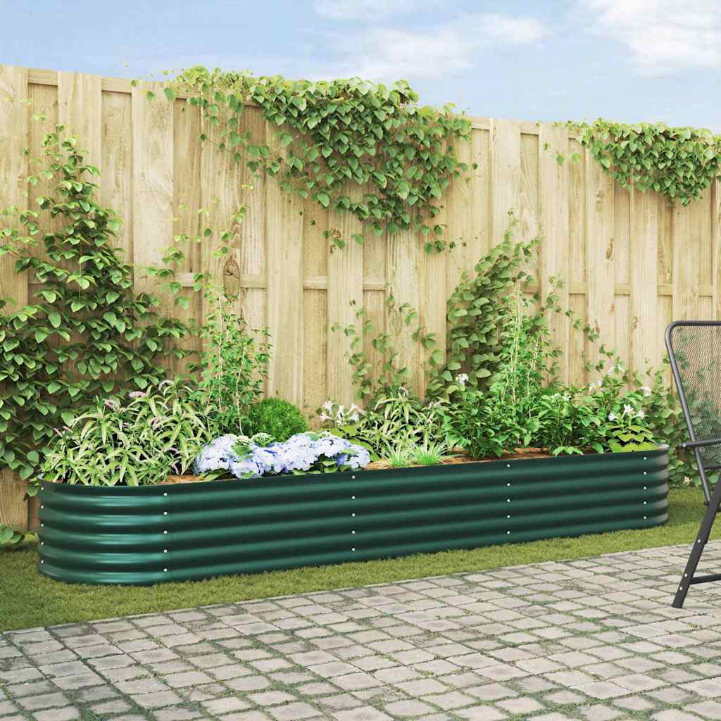 Garden Raised Bed Green 320 x 80 x 44 cm Steel
