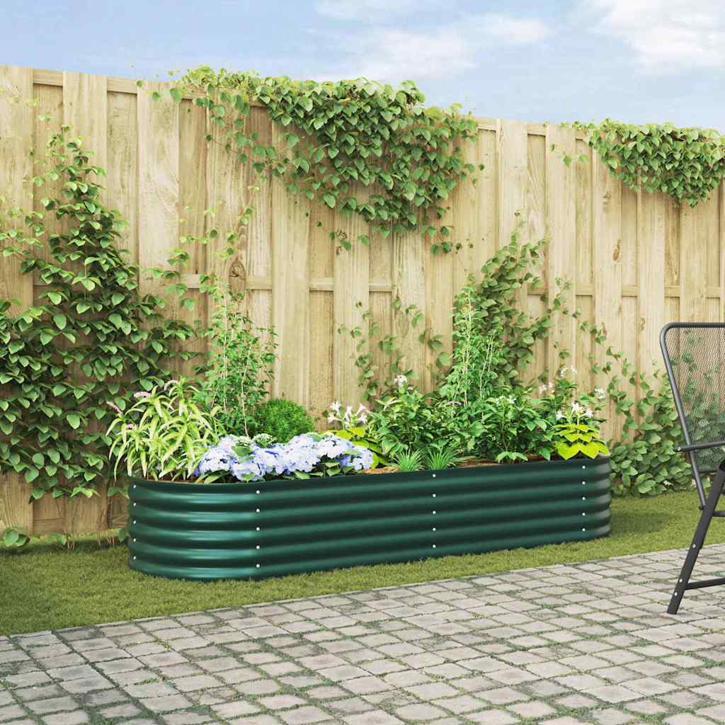 Garden Raised Bed Green 240 x 80 x 44 cm Steel