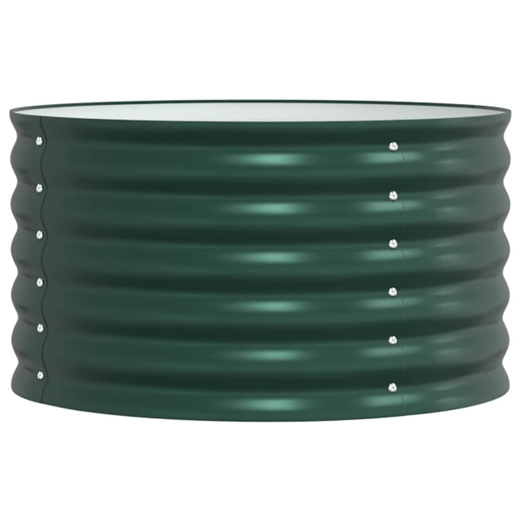 Garden Raised Bed Green 80 x 80 x 44 cm Steel