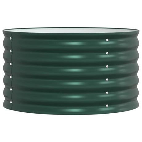 Garden Raised Bed Green 80 x 80 x 44 cm Steel