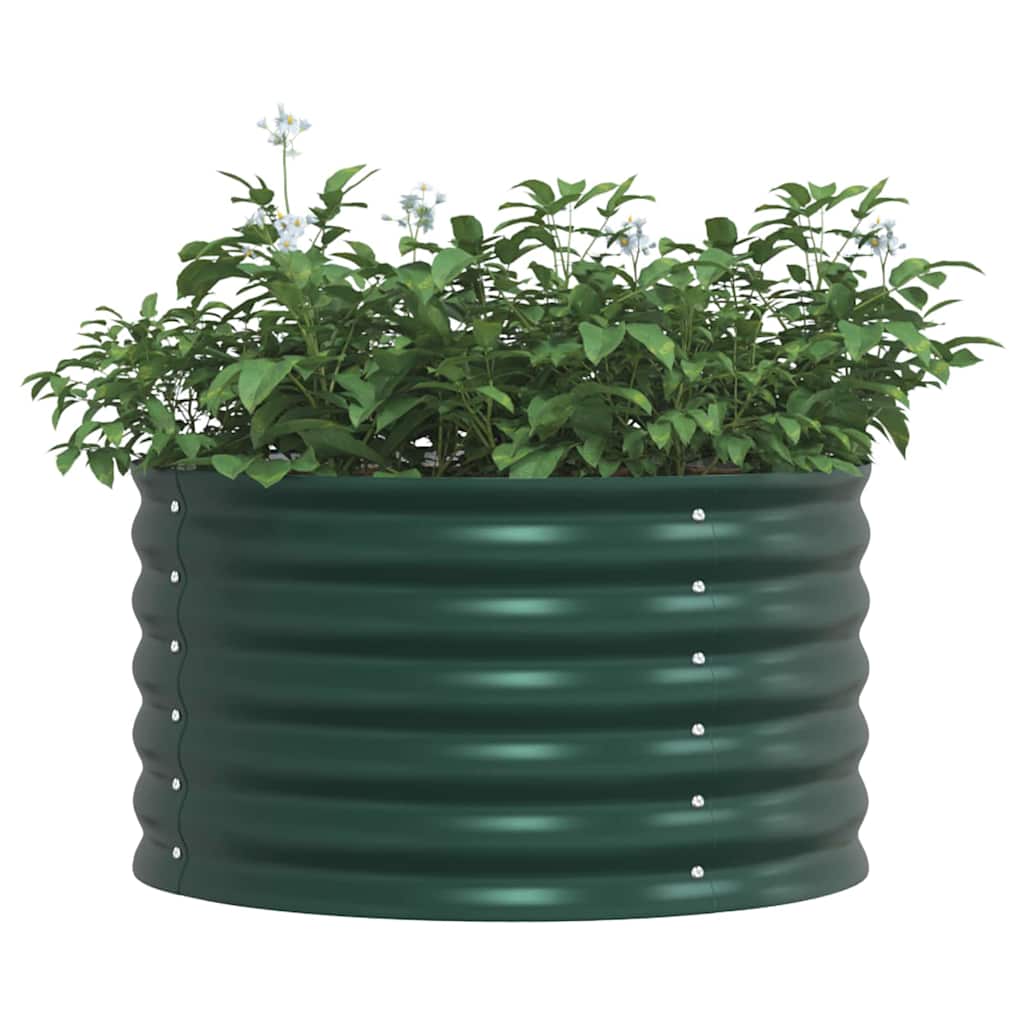 Garden Raised Bed Green 80 x 80 x 44 cm Steel