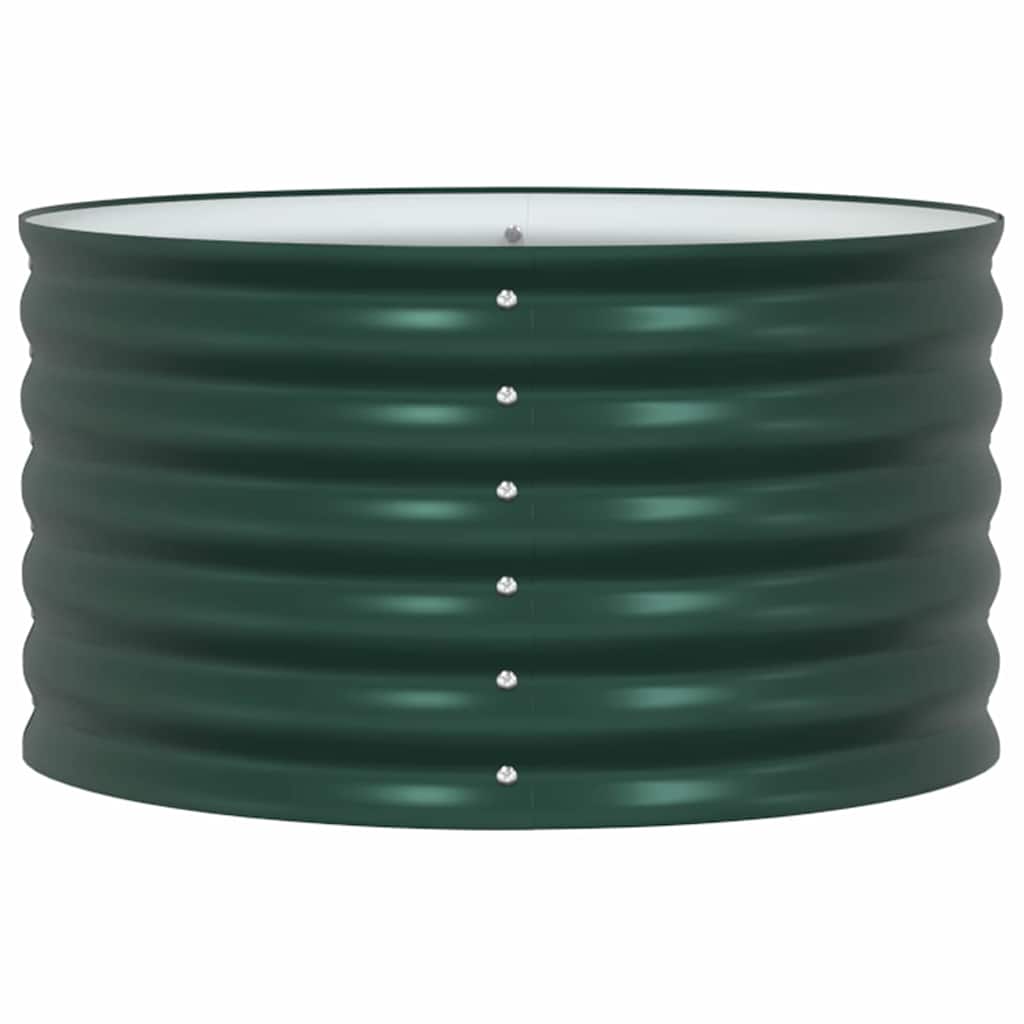 Garden Raised Bed Green 80 x 80 x 44 cm Steel