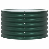 Garden Raised Bed Green 80 x 80 x 44 cm Steel