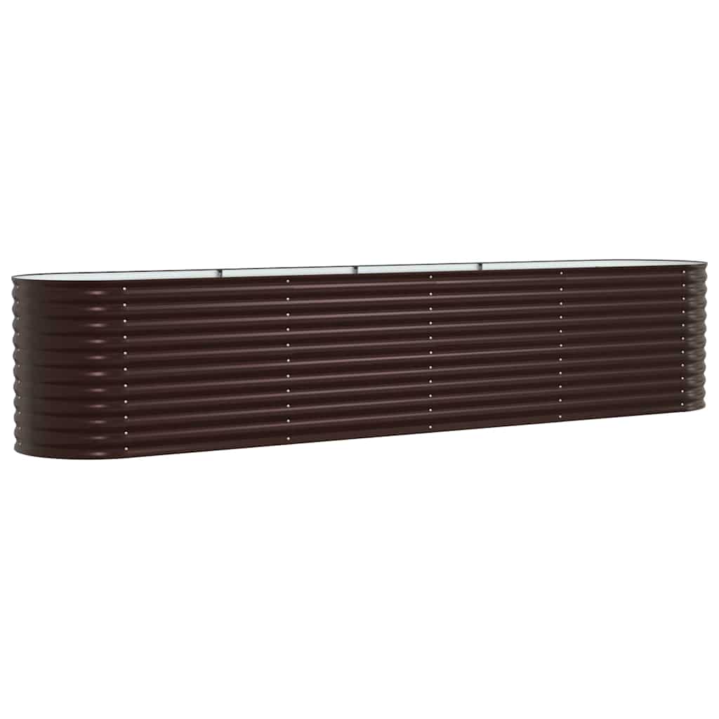 Garden Raised Bed Brown 400 x 80 x 81 cm Steel