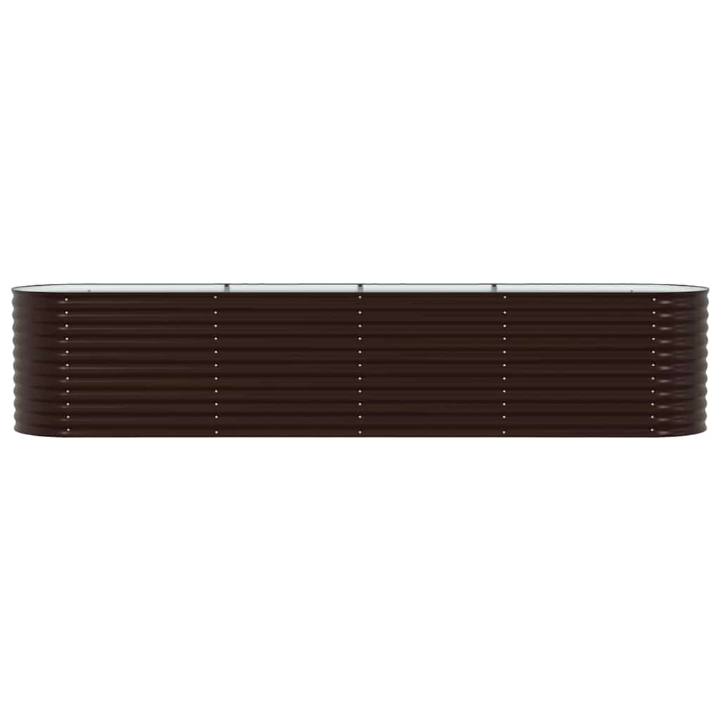 Garden Raised Bed Brown 400 x 80 x 81 cm Steel