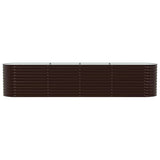 Garden Raised Bed Brown 400 x 80 x 81 cm Steel
