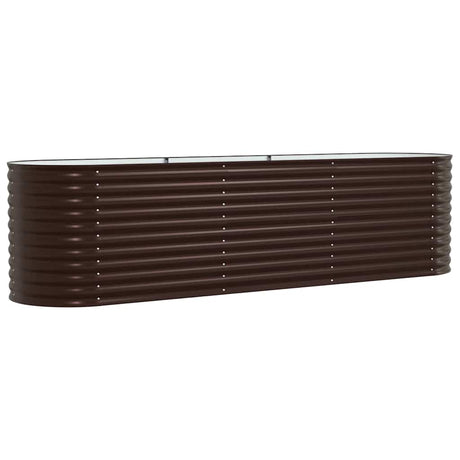 Garden Raised Bed Brown 320 x 80 x 81 cm Steel