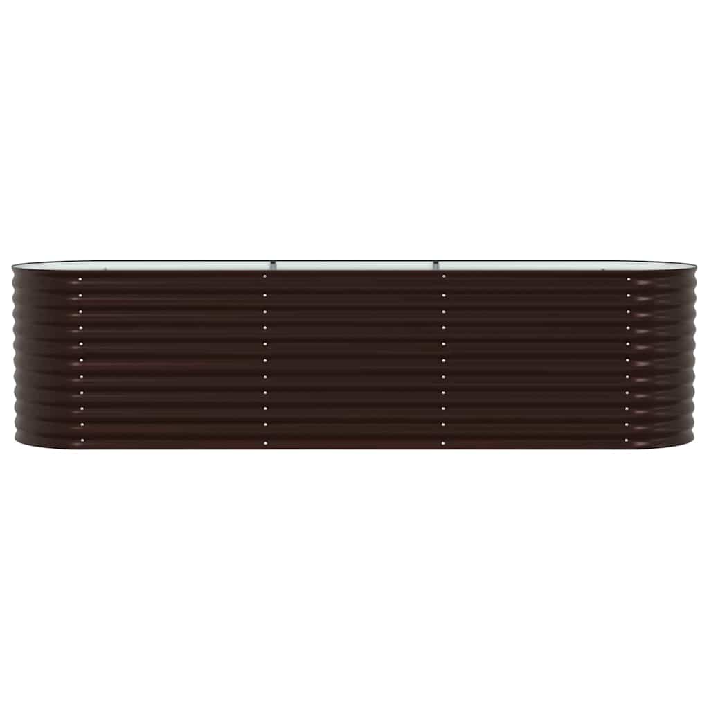 Garden Raised Bed Brown 320 x 80 x 81 cm Steel
