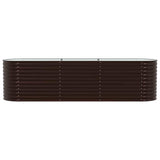 Garden Raised Bed Brown 320 x 80 x 81 cm Steel