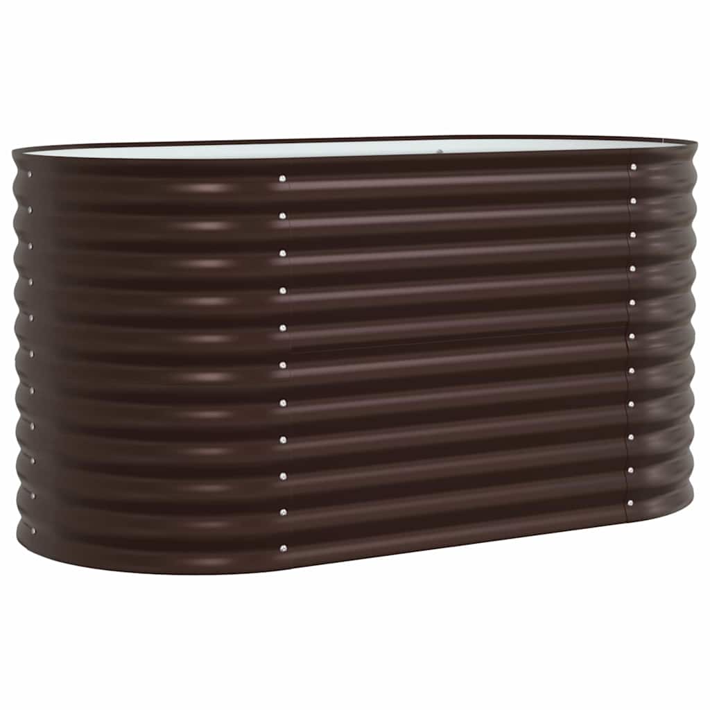 Garden Raised Bed Brown 160 x 80 x 81 cm Steel