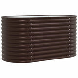Garden Raised Bed Brown 160 x 80 x 81 cm Steel