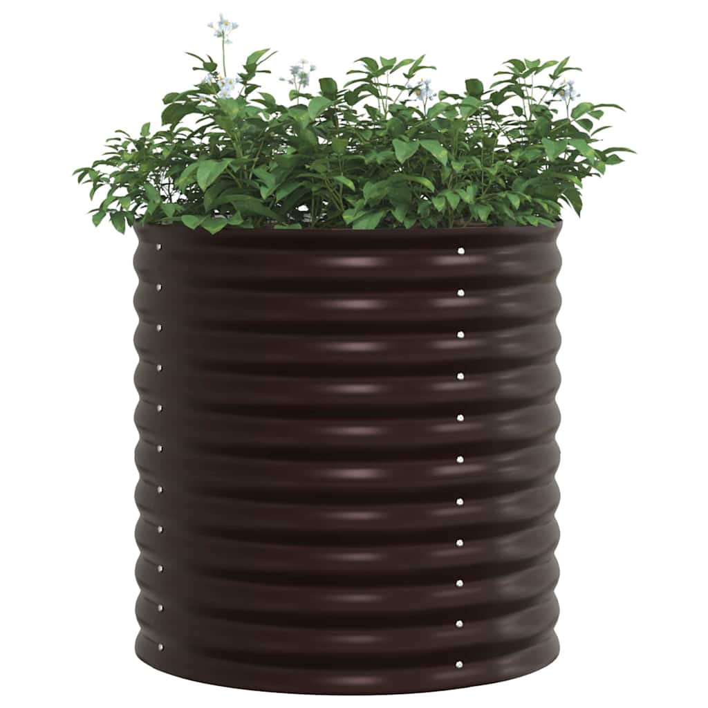 Garden Raised Bed Brown 80 x 80 x 81 cm Steel