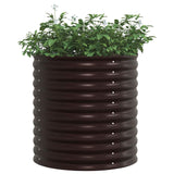 Garden Raised Bed Brown 80 x 80 x 81 cm Steel