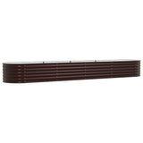 Garden Raised Bed Brown 400 x 80 x 44 cm Steel
