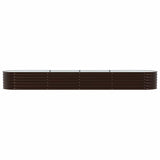 Garden Raised Bed Brown 400 x 80 x 44 cm Steel