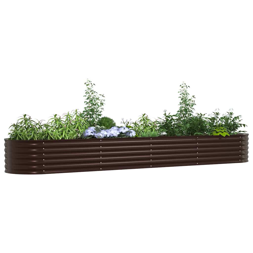 Garden Raised Bed Brown 400 x 80 x 44 cm Steel