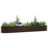 Garden Raised Bed Brown 400 x 80 x 44 cm Steel
