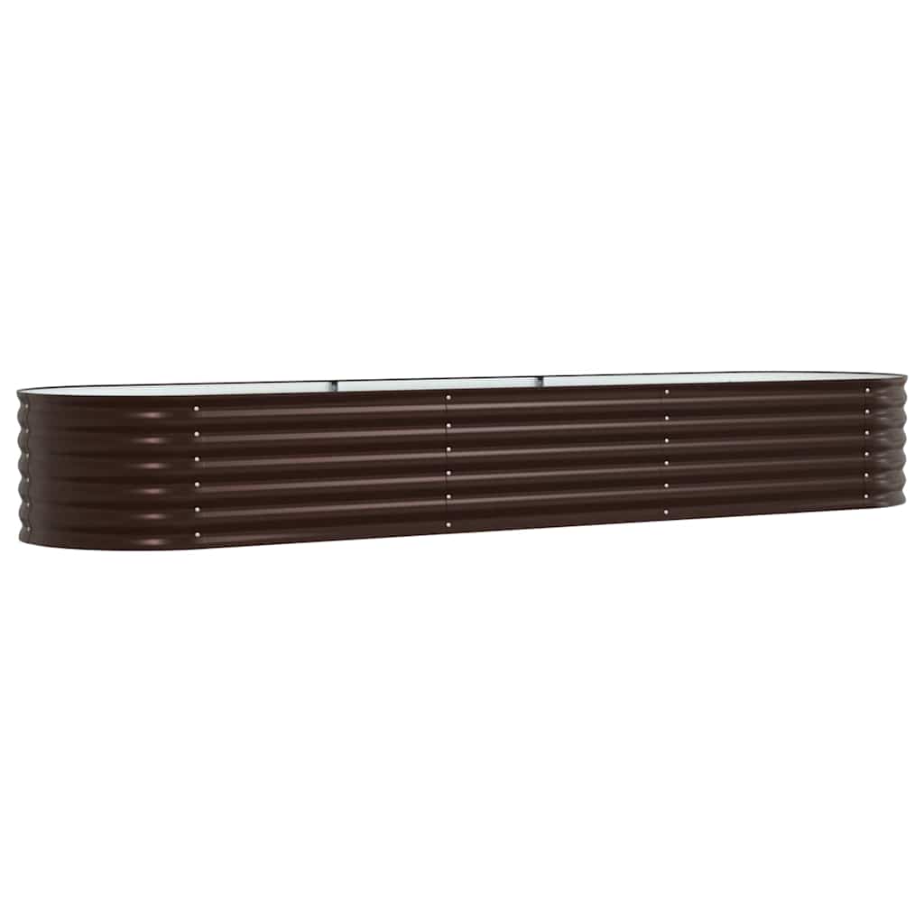 Garden Raised Bed Brown 320 x 80 x 44 cm Steel