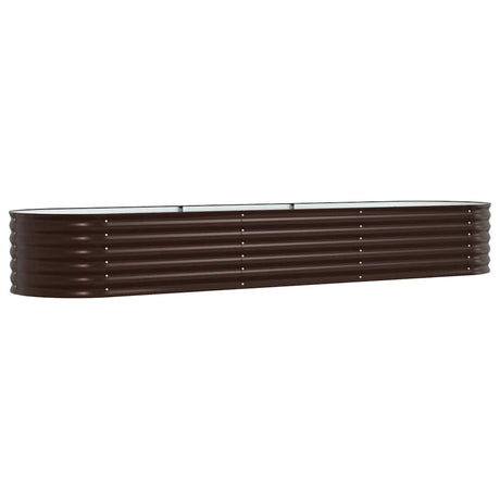Garden Raised Bed Brown 320 x 80 x 44 cm Steel
