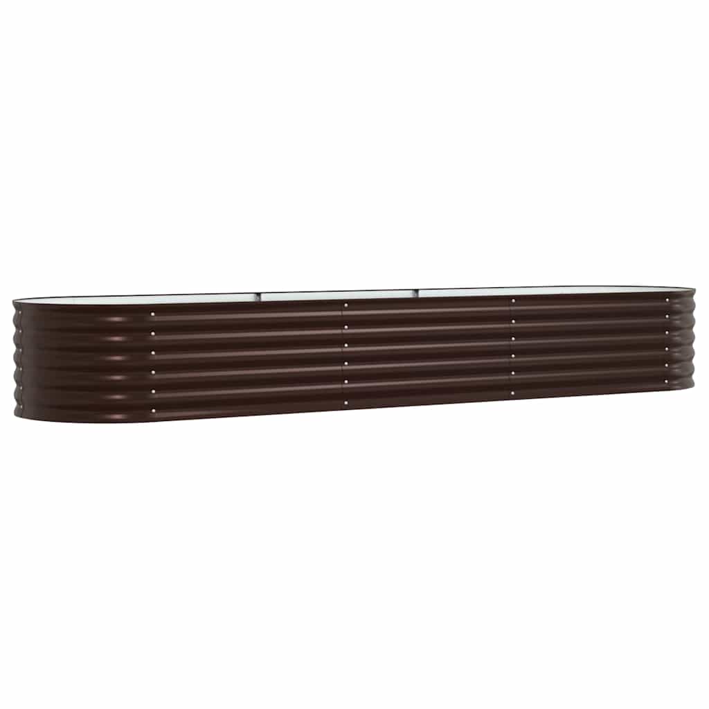 Garden Raised Bed Brown 320 x 80 x 44 cm Steel